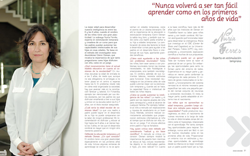 Entrevista a Nuria Ferres, experta en estimulación temprana